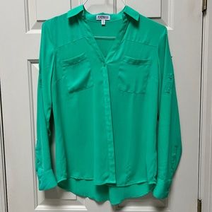 Express Green Button Down Shirt